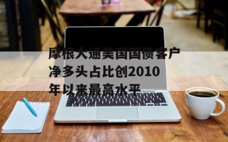 摩根大通美国国债客户净多头占比创2010年以来最高水平