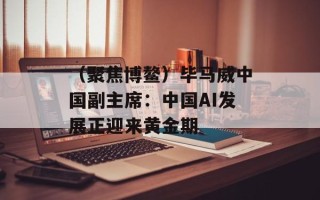 （聚焦博鳌）毕马威中国副主席：中国AI发展正迎来黄金期