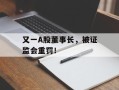 又一A股董事长，被证监会重罚！