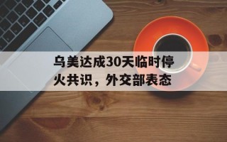 乌美达成30天临时停火共识，外交部表态