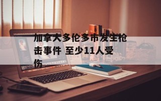 加拿大多伦多市发生枪击事件 至少11人受伤