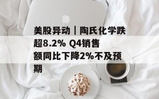 美股异动｜陶氏化学跌超8.2% Q4销售额同比下降2%不及预期