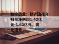 翰宇药业：预计上半年归母净利润1.42亿元-1.62亿元，同比扭亏