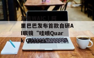 直击WAIC | 阿里巴巴发布首款自研AI眼镜“哇哦Quark Glasses”