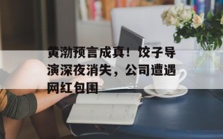 黄渤预言成真！饺子导演深夜消失，公司遭遇网红包围