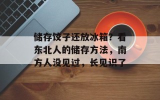 储存饺子还放冰箱？看东北人的储存方法，南方人没见过，长见识了