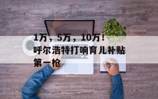 1万，5万，10万！呼尔浩特打响育儿补贴第一枪