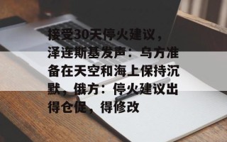接受30天停火建议，泽连斯基发声：乌方准备在天空和海上保持沉默，俄方：停火建议出得仓促，得修改