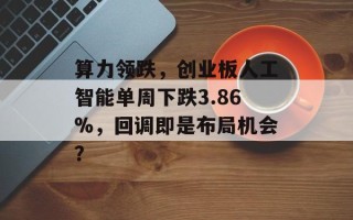 算力领跌，创业板人工智能单周下跌3.86%，回调即是布局机会？