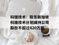 科瑞技术：股东新加坡科瑞技术计划减持公司股份不超过420万股