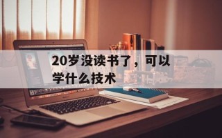 20岁没读书了，可以学什么技术
