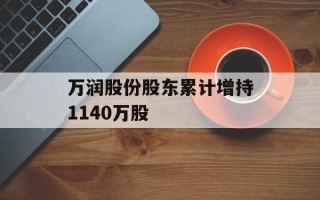 万润股份股东累计增持1140万股