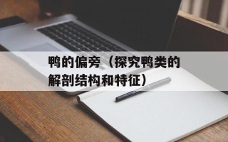鸭的偏旁（探究鸭类的解剖结构和特征）