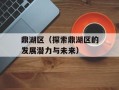鼎湖区（探索鼎湖区的发展潜力与未来）