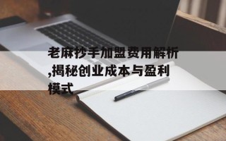 老麻抄手加盟费用解析,揭秘创业成本与盈利模式