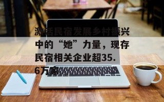 激活民宿发展乡村振兴中的“她”力量，现存民宿相关企业超35.6万家