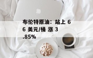 布伦特原油：站上 66 美元/桶 涨 3.85%