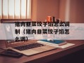 猪肉韭菜饺子馅怎么调制（猪肉韭菜饺子馅怎么调）