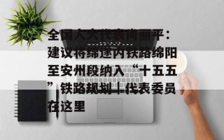 全国人大代表尚丽平：建议将绵遂内铁路绵阳至安州段纳入“十五五”铁路规划｜代表委员在这里