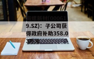 海螺新材(000619.SZ)：子公司获得政府补助358.03万元