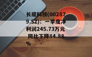 长缆科技(002879.SZ)：一季度净利润245.73万元 同比下降84.88%