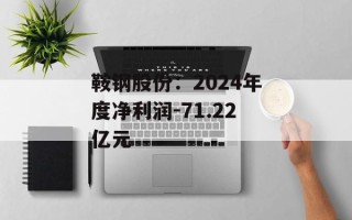 鞍钢股份：2024年度净利润-71.22亿元