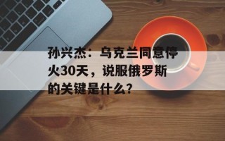 孙兴杰：乌克兰同意停火30天，说服俄罗斯的关键是什么？