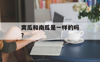 窝瓜和南瓜是一样的吗?