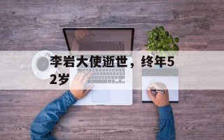 李岩大使逝世，终年52岁
