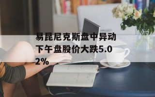 易昆尼克斯盘中异动 下午盘股价大跌5.02%
