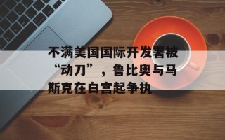 不满美国国际开发署被“动刀”，鲁比奥与马斯克在白宫起争执