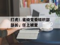 打虎！省级党委组织部部长，任上被查
