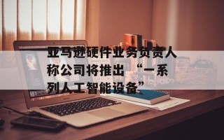 亚马逊硬件业务负责人称公司将推出 “一系列人工智能设备”