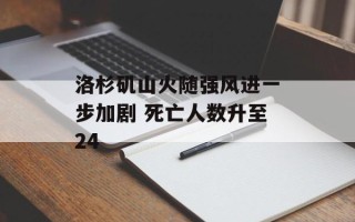 洛杉矶山火随强风进一步加剧 死亡人数升至24