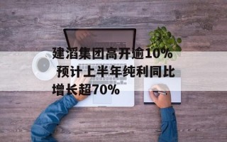 建滔集团高开逾10% 预计上半年纯利同比增长超70%