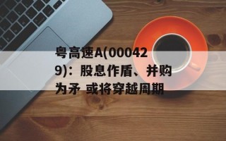 粤高速A(000429)：股息作盾、并购为矛 或将穿越周期