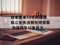 日本基准10年期国债周二全天没有任何交易 为逾两年以来首次