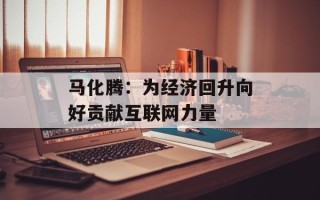 马化腾：为经济回升向好贡献互联网力量