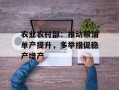 农业农村部：推动粮油单产提升，多举措促稳产增产