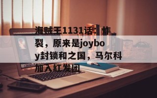 海贼王1131话：炸裂，原来是joyboy封锁和之国，马尔科加入红发团