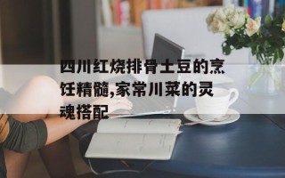 四川红烧排骨土豆的烹饪精髓,家常川菜的灵魂搭配