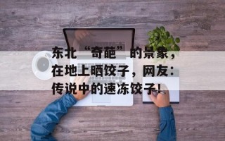 东北“奇葩”的景象，在地上晒饺子，网友：传说中的速冻饺子！