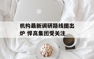 机构最新调研路线图出炉 悍高集团受关注
