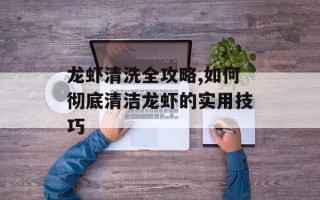 龙虾清洗全攻略,如何彻底清洁龙虾的实用技巧