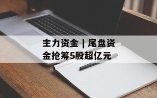 主力资金 | 尾盘资金抢筹5股超亿元