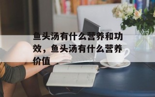鱼头汤有什么营养和功效，鱼头汤有什么营养价值