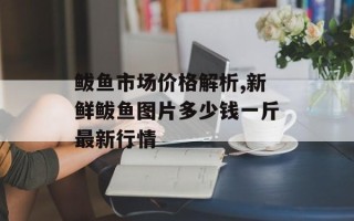 鲅鱼市场价格解析,新鲜鲅鱼图片多少钱一斤最新行情