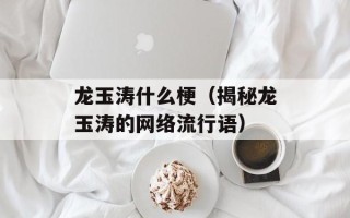 龙玉涛什么梗（揭秘龙玉涛的网络流行语）
