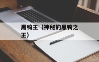 黑鸭王（神秘的黑鸭之王）