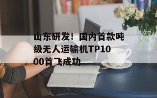 山东研发！国内首款吨级无人运输机TP1000首飞成功